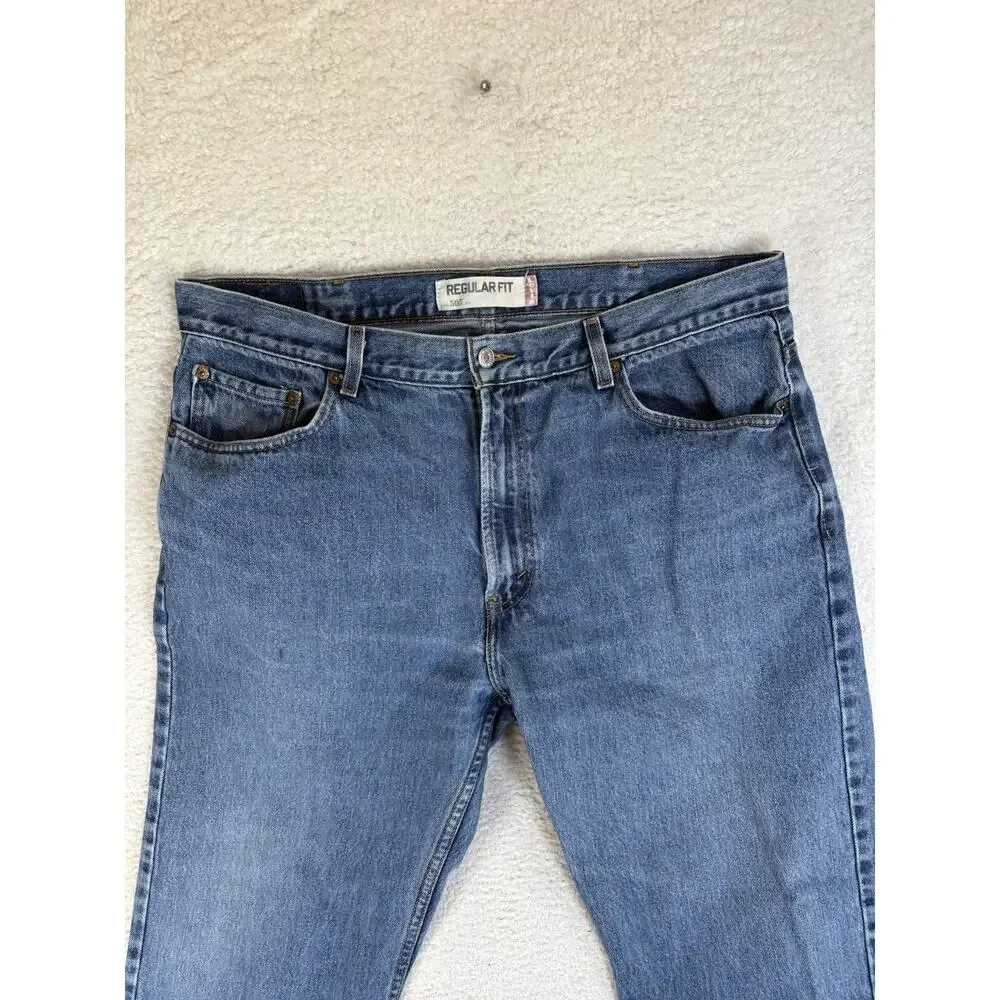 Vintage Levis 505 Jeans Men 40x30 Regular Fit Straight Workwear Denim Y2K